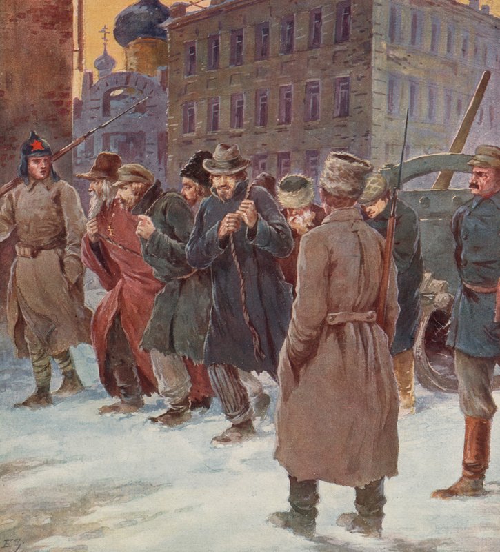 Neuvostoliiton pakkotyö kadulla (värilitho) tekijältä S. Sarmat