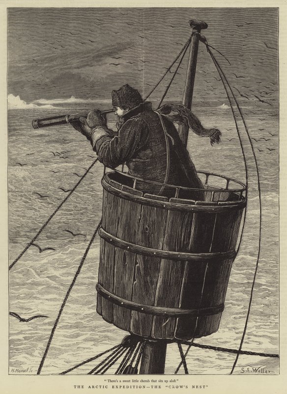 Arktinen tutkimusmatka, variksen pesä tekijältä Samuel Edmund Waller