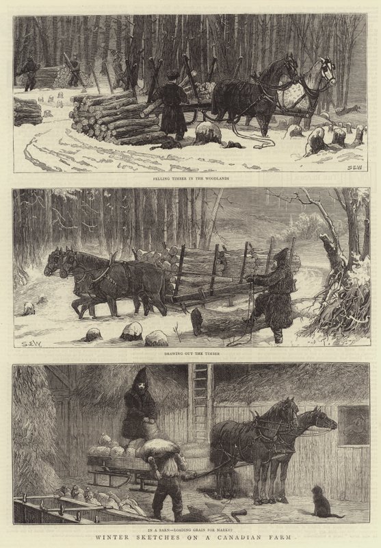 Talvipiirroksia kanadalaisella maatilalla tekijältä Samuel Edmund Waller