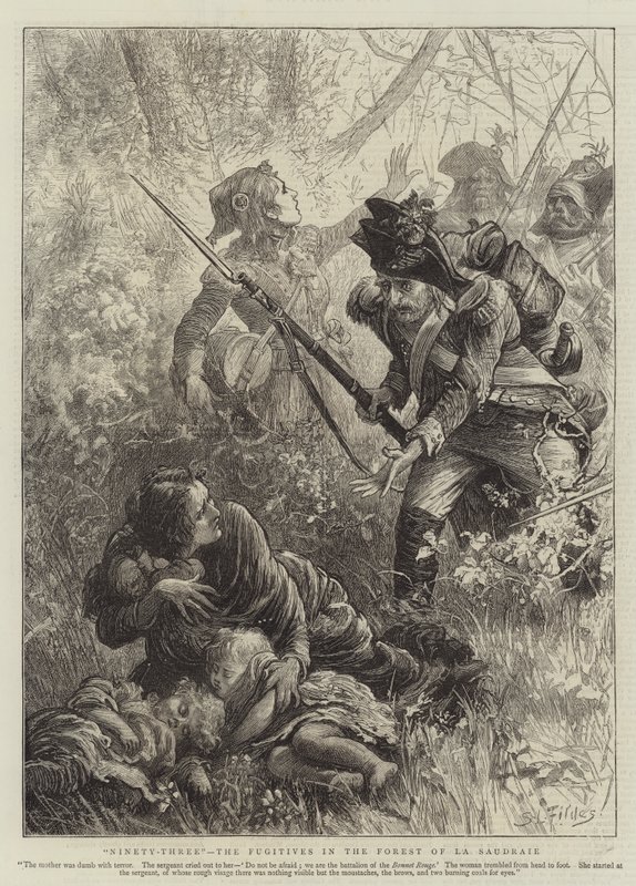 Yhdeksänkymmentäkolme, karkulaiset La Saudraien metsässä tekijältä Samuel Luke Fildes
