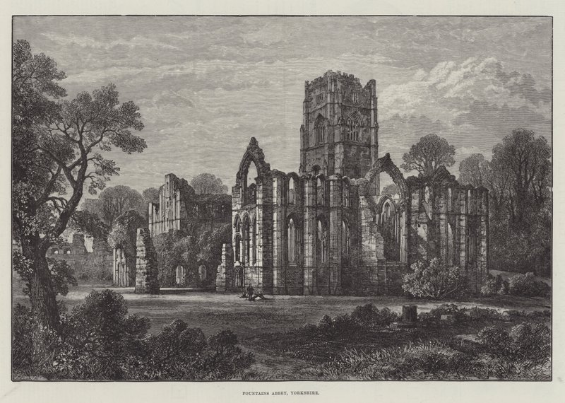 Fountains Abbey, Yorkshire tekijältä Samuel Read