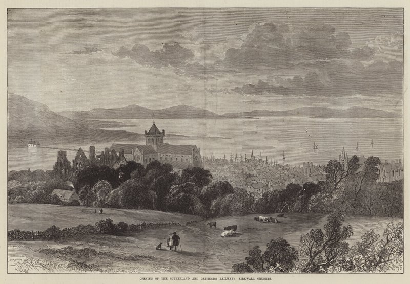 Sutherlandin ja Caithnessin rautatien avaaminen, Kirkwall, Orkneysaaret. tekijältä Samuel Read