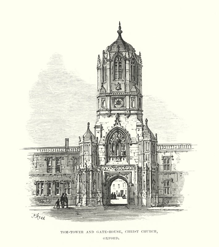 Tom-Tower ja Gate-House, Christ Church, Oxford tekijältä Samuel Read