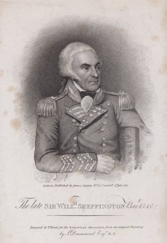 Sir William Skeffington (1742-1815), Leicestershire Yeomanryn eversti (kaiverrus) tekijältä Samuel (after) Drummond