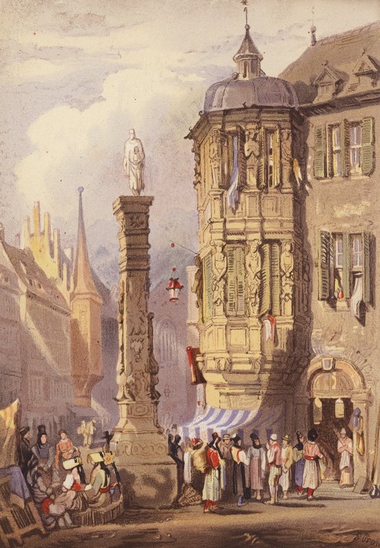 Wurzburg (värilitografia) tekijältä Samuel (after) Prout