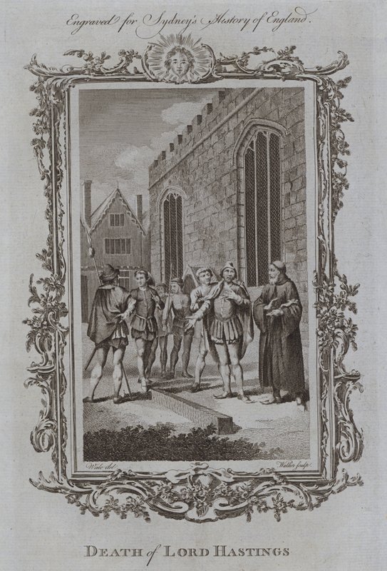 Lord Hastingsin kuolema (kaiverrus) tekijältä Samuel (after) Wale