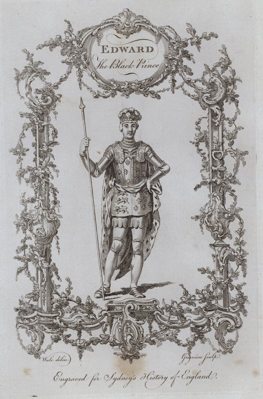 Edward Musta prinssi (kaiverrus) tekijältä Samuel (after) Wale