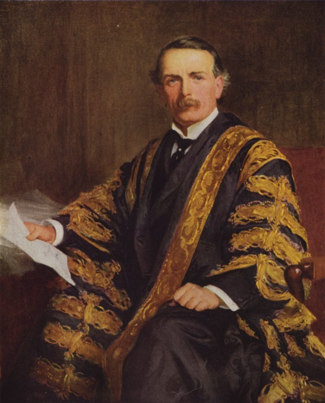 David Lloyd George, Walesin liberaalipoliitikko ja Britannian pääministeri (värilitho) tekijältä Samuel Luke (after) Fildes