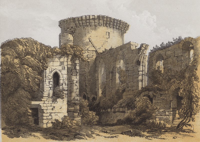 Bothwellin linna (chromolitho) tekijältä Samuel Prout