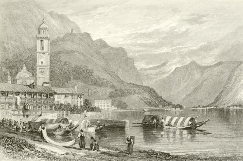 Comojärvi, Italia tekijältä Samuel Prout
