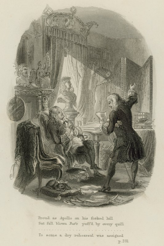 Kohtaus kirjeestä tohtori Arbuthnotille, kirjoittanut Alexander Pope (kaiverrus) tekijältä Scottish School