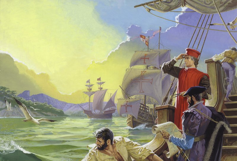 Amerigo Vespucci näkee Amerikan tekijältä Severino Baraldi