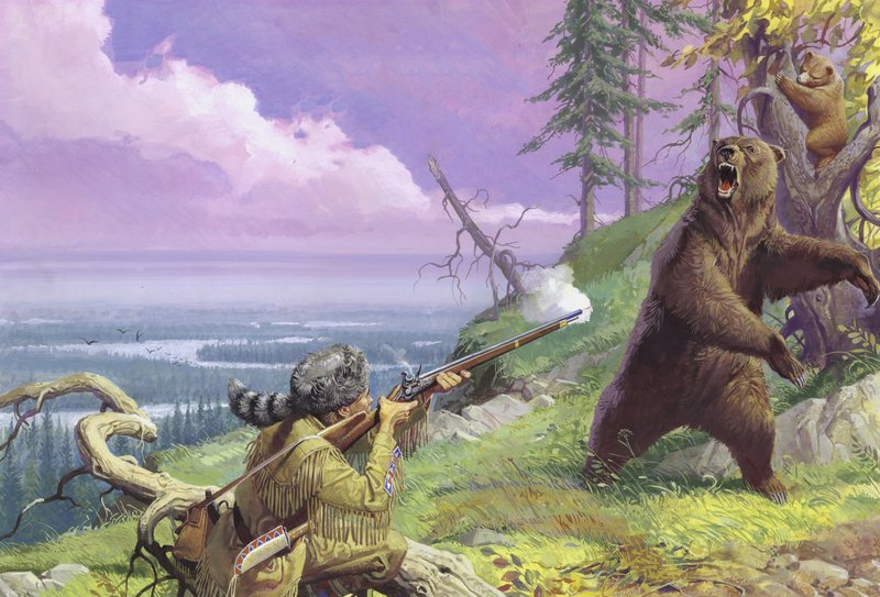Daniel Boone raivaa erämaan polun tekijältä Severino Baraldi