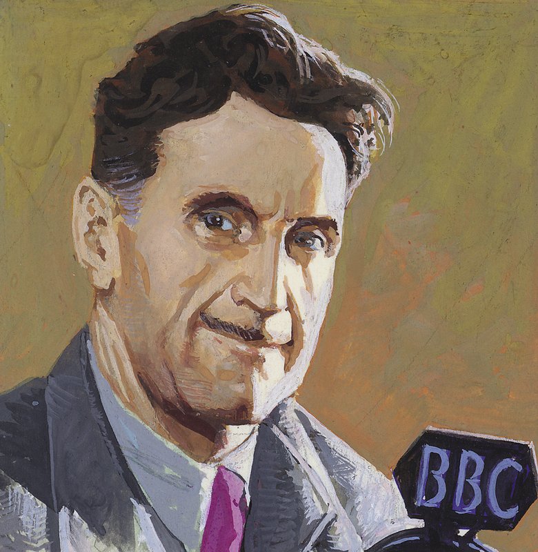 George Orwell (guassi paperille) tekijältä Severino Baraldi