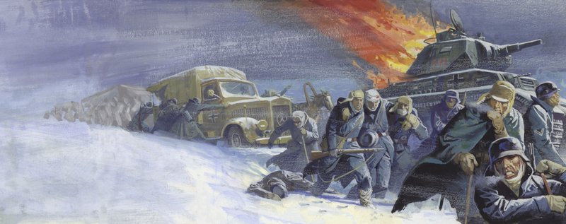 Saksalaisia sotilaita Stalingradin taistelun jälkeen tekijältä Severino Baraldi
