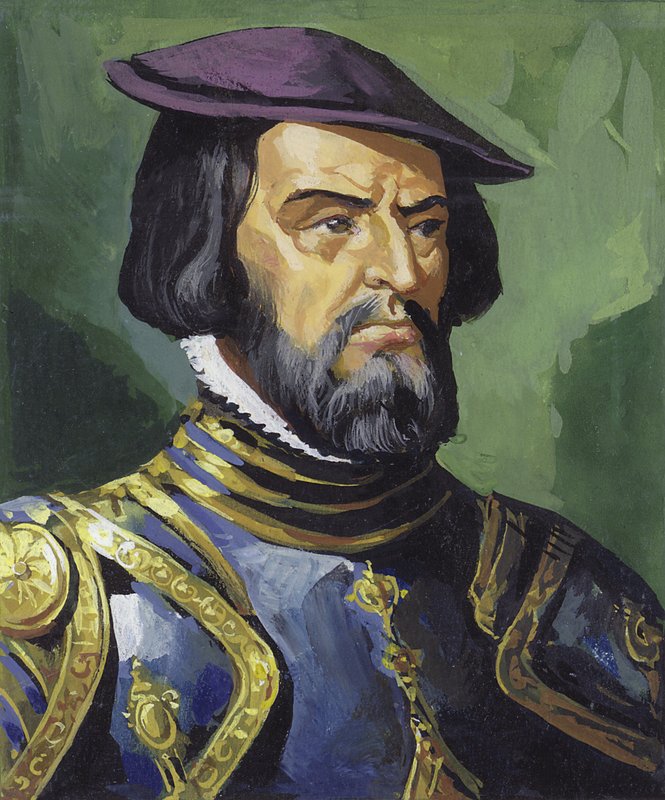 Hernando Cortes (guassia paperille) tekijältä Severino Baraldi