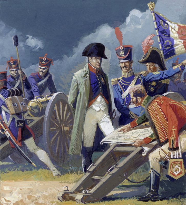 Napoleon harjoitti sotilaallista suunnittelua tekijältä Severino Baraldi