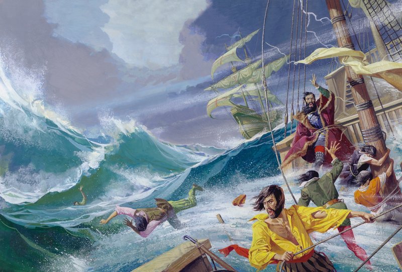 Vasco Da Gama matkalla Intiaan (guassi paperille) tekijältä Severino Baraldi
