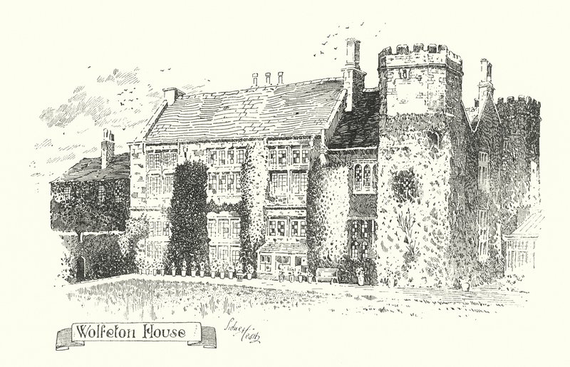 Dorset: Wolfeton House (litografia) tekijältä Sidney Heath
