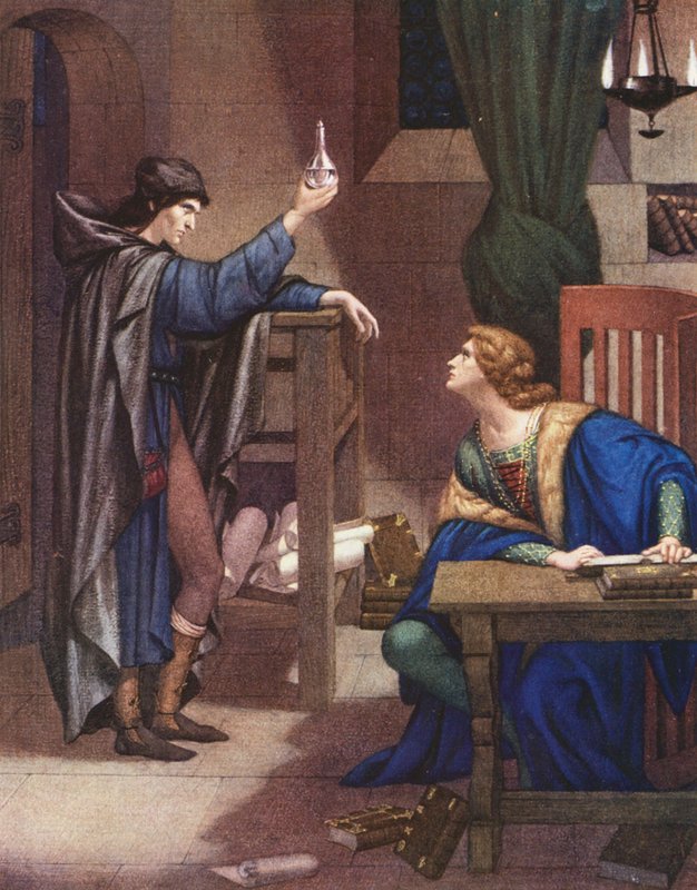Kultainen legenda: Lucifer ja prinssi Henrik (värilitografia). tekijältä Sidney Meteyard