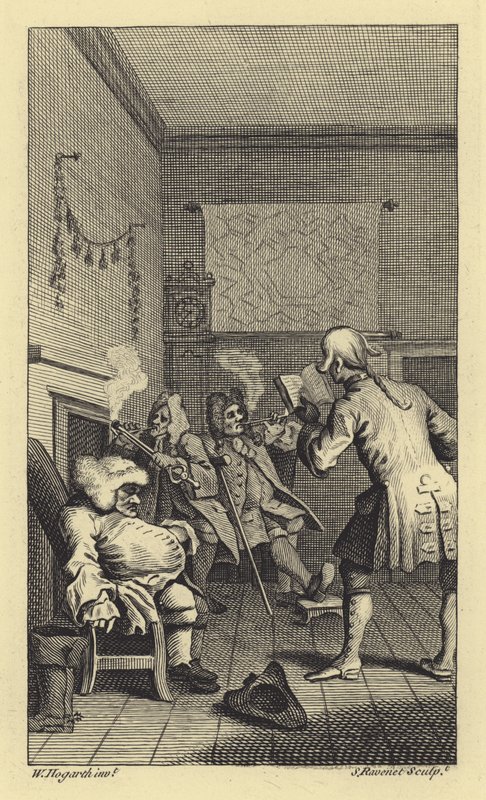 Laurence Sternen kohtaus Tristram Shandysta tekijältä Simon Francois after Ravenet