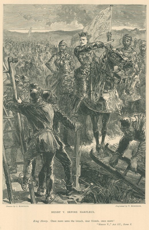 Kuvitus Shakespearen kuningas Henry V:lle tekijältä Sir John Charles Robinson