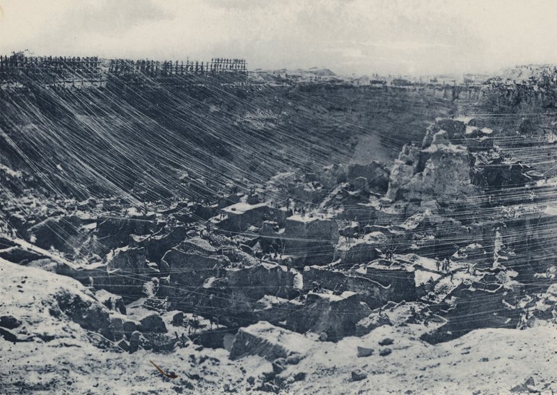 Scenes in the Old Times, Kimberley Mine vuonna 1874 (m/v kuva) tekijältä South African Photographer