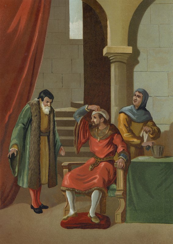 Johannes II Aragonista ja Navarrasta kaihileikkauksessa tekijältä Spanish School