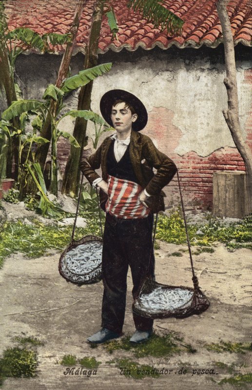 Kalamyyjä, Malaga, Espanja (värillinen kuva) tekijältä Spanish Photographer