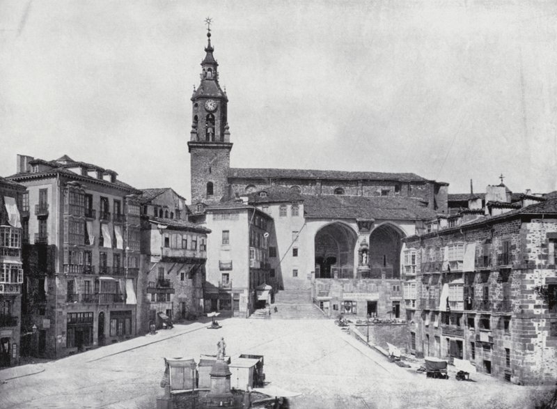 Plaza De La Constitucion, Vitoria (s/w valokuva) tekijältä Spanish Photographer