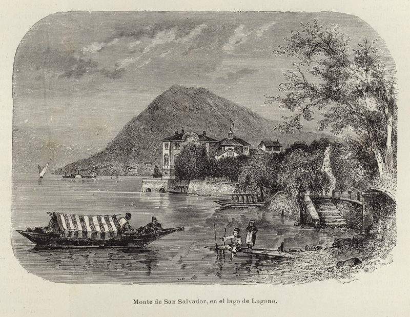 Monte San Salvatore Luganojärvellä tekijältä Spanish School