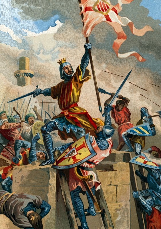 Ramon Berenguer IV, Barcelonan kreivi, vangitsemassa Tortosan muslimeista vuonna 1148 tekijältä Spanish School