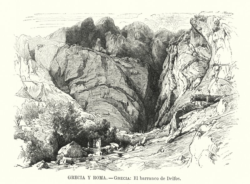 Delphin rotko, Kreikka (litho) tekijältä Spanish School
