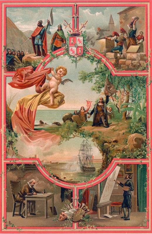 Espanjan historia - Frontispiece tekijältä Spanish School