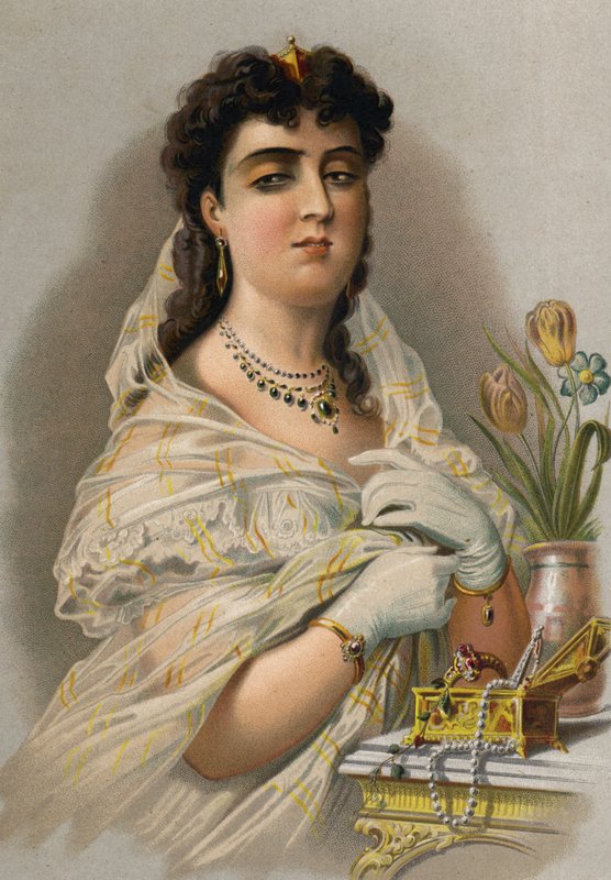 Turhamaisuus (chromolitho) tekijältä Spanish School
