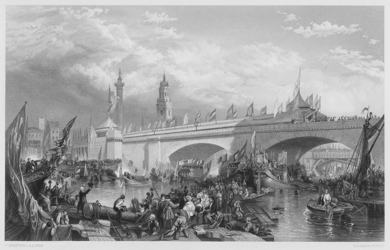 New London Bridgen avajaiset, kuvasta Royal Collectionissa tekijältä Stanfield