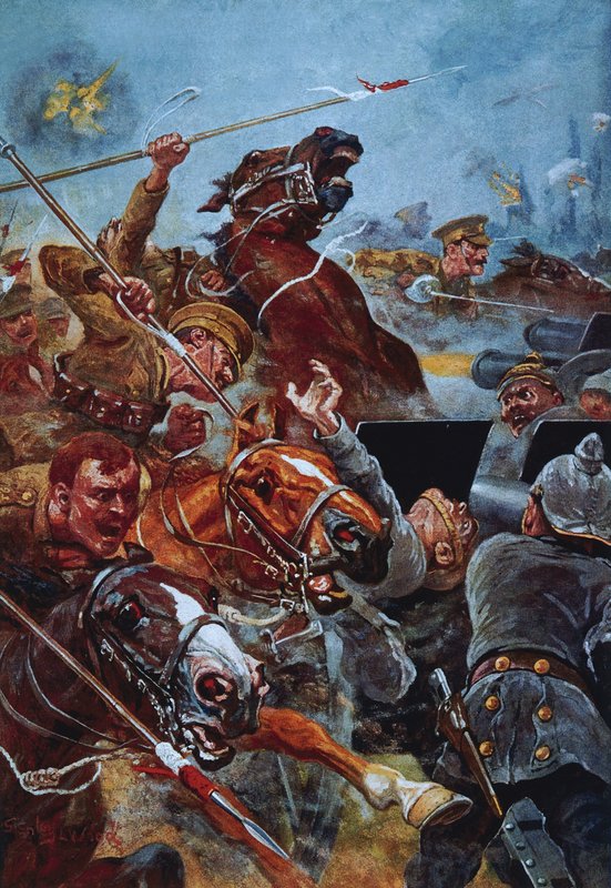 9. Lancersin hyökkäys vetäytymisen aikana Monsista tekijältä Stanley L. Wood