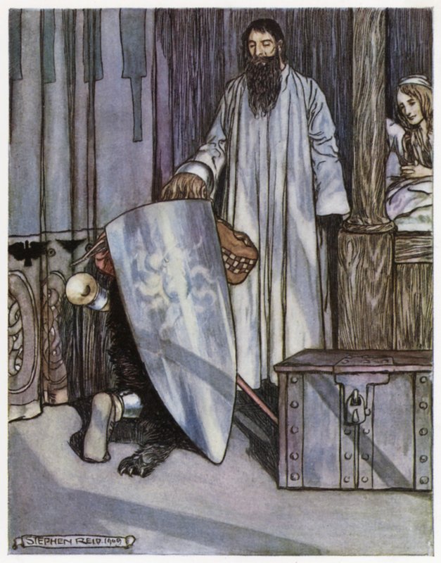 Kuvitus Siegfried the Dragon-Slayerille (värinen lito) tekijältä Stephen Reid
