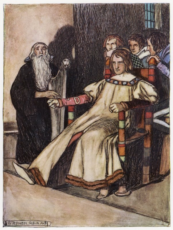 Kuvitus Siegfried the Dragon-Slayerille (väri litho) tekijältä Stephen Reid