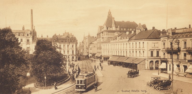 Malmö: Gustaf Adolfs torg (s/w-kuva). tekijältä Swedish Photographer
