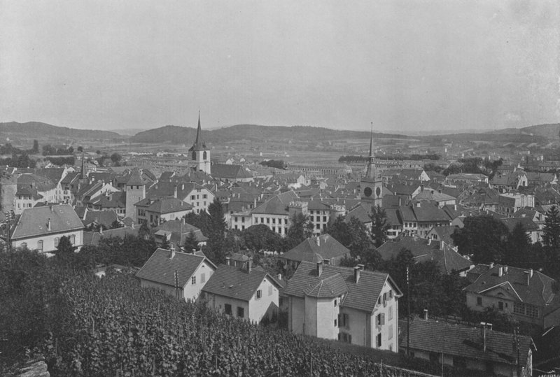 Biel, yleisnäkymä (m/w kuva) tekijältä Swiss Photographer