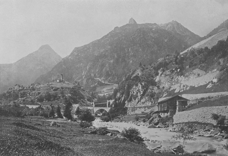 Gotthard Line lähellä Wassenia (m/w kuva) tekijältä Swiss Photographer