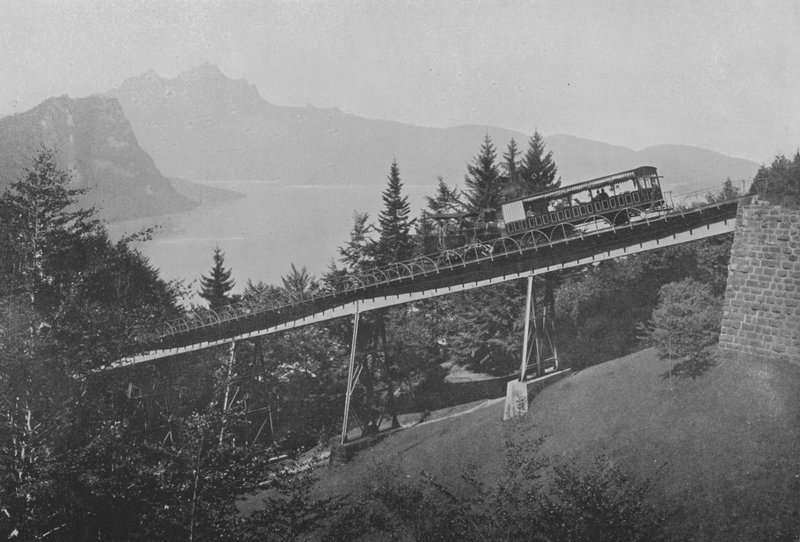 Ligne du Righi, Pont du Schnurtobel (m/w kuva) tekijältä Swiss Photographer