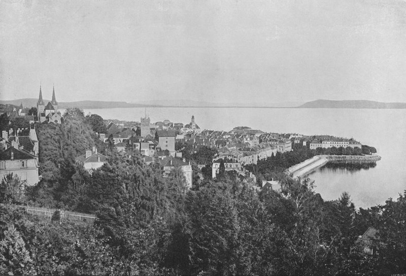 Neuchatel, Vue Generale (m/w kuva) tekijältä Swiss Photographer