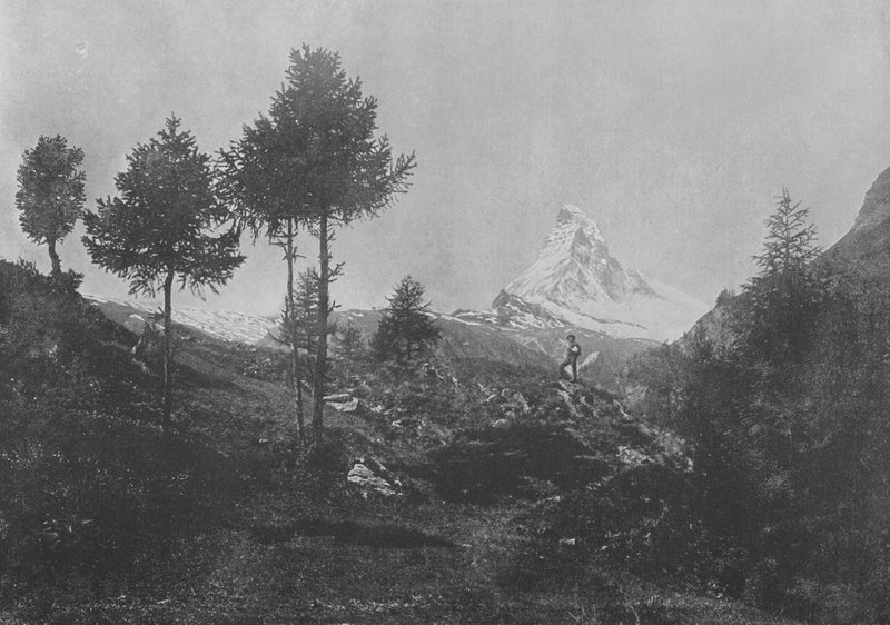 Alppien maisema ja Matterhorn (m/w kuva) tekijältä Swiss Photographer