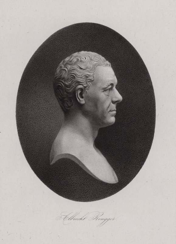 Albrecht Rengger, sveitsiläinen lääkäri ja sveitsiläinen Landammann (kaiverrus) tekijältä Swiss School