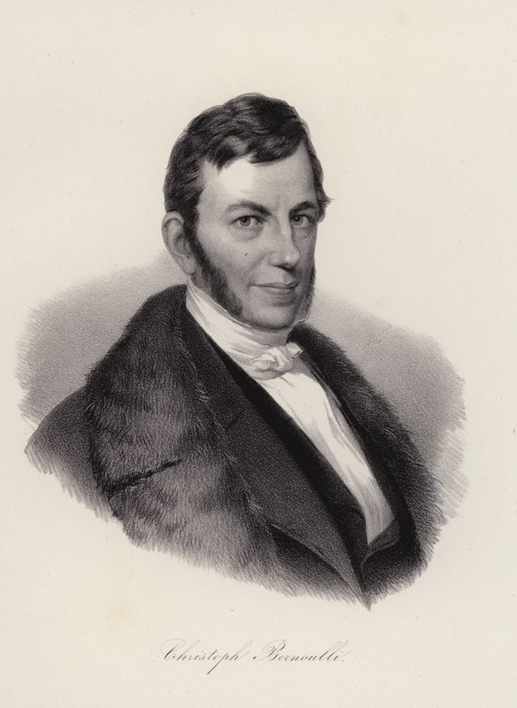 Christoph Bernoulli, sveitsiläinen luonnontieteilijä ja taloustieteilijä (kaiverrus) tekijältä Swiss School