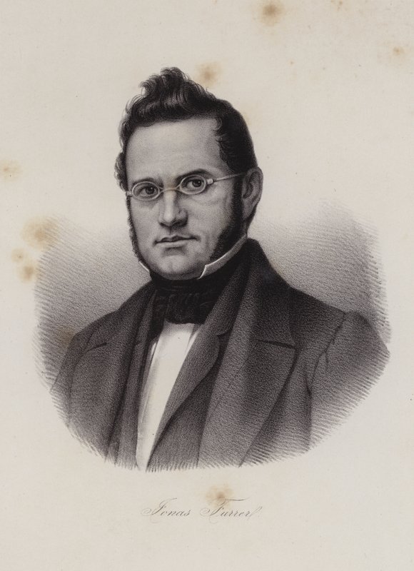 Tri Jonas Furrer, sveitsiläinen poliitikko (kaiverrus) tekijältä Swiss School