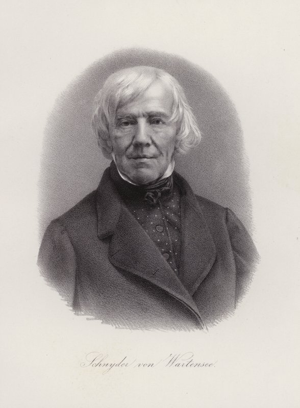 Franz Xaver Schnyder von Wartensee, sveitsiläinen säveltäjä (kaiverrus) tekijältä Swiss School
