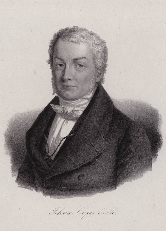 Johann Caspar von Orelli, sveitsiläinen klassikkotutkija (kaiverrus) tekijältä Swiss School